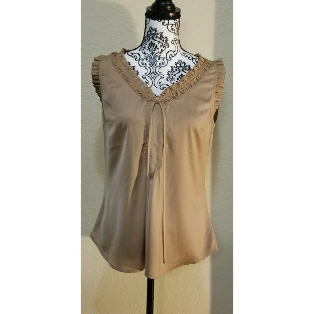 New York and Company Sleeveless Goldish Tan  Top